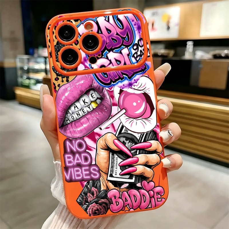 Phone Cases Iphone 17 Pro - Hip Hop Pink Lips Baby Girl