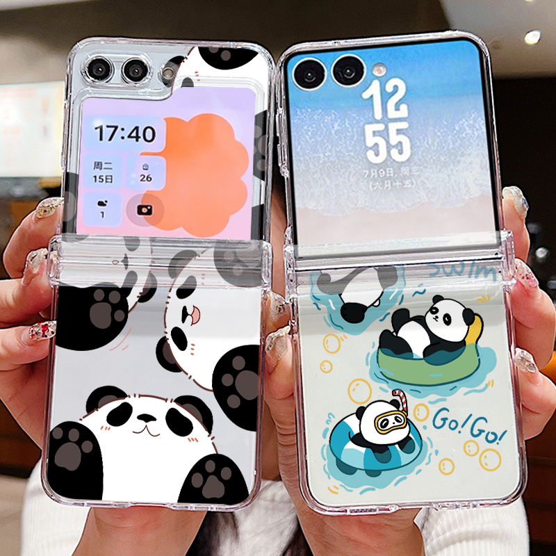Phone Cases Z Flip 6 - Cute Panda Pattern Phone Case For