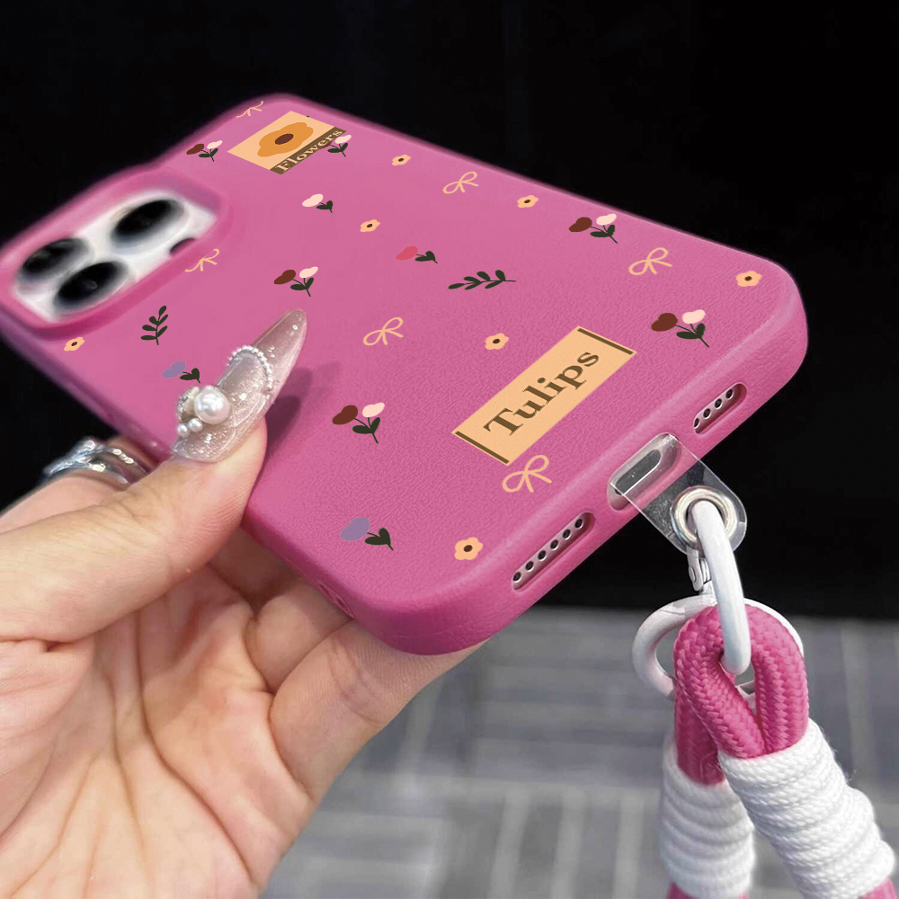 Tulip Bow Strap Rope Phone Cas - Phone Cases Leather 评论和价格