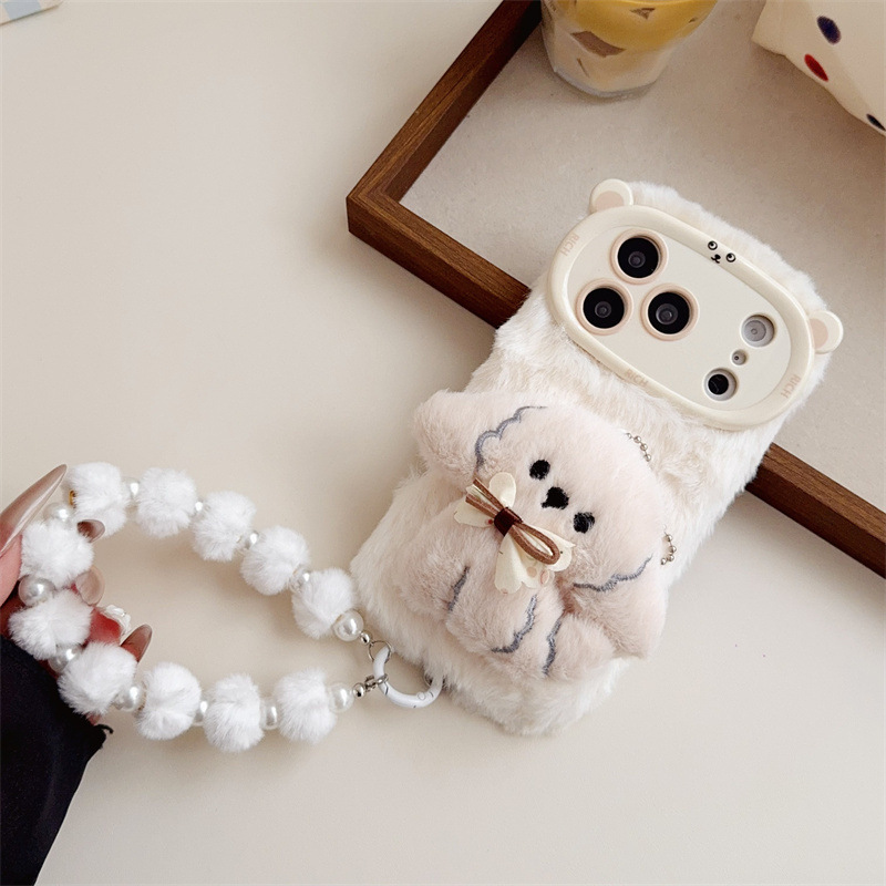 3D Cartoon Bowknot Puppy Warm  - Phone Cases 13 评论和价格