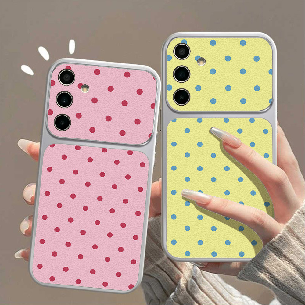 Candy Color Dots Lychee Phone  - Phone Cases Leather 评论和价格