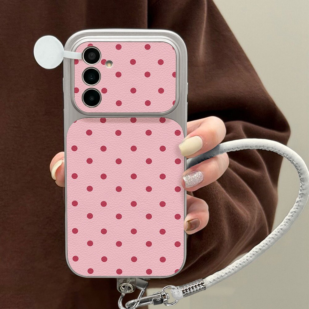 Candy Color Dots Lychee Phone  - Phone Cases Leather 评论和价格