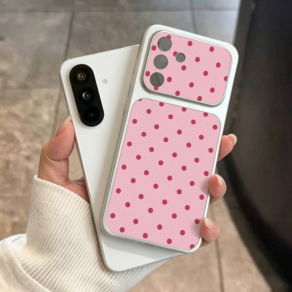 Candy Color Dots Lychee Phone  - Phone Cases Leather 评论和价格
