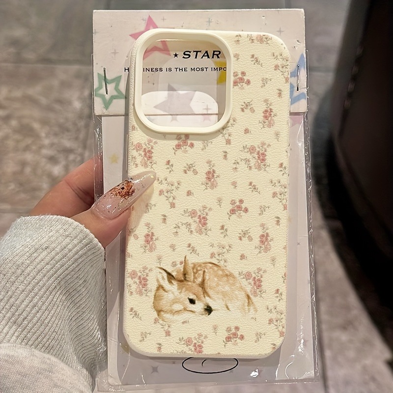 Cute Deer Full Floral Pattern  - Phone Cases Xr Cute 评论和价格