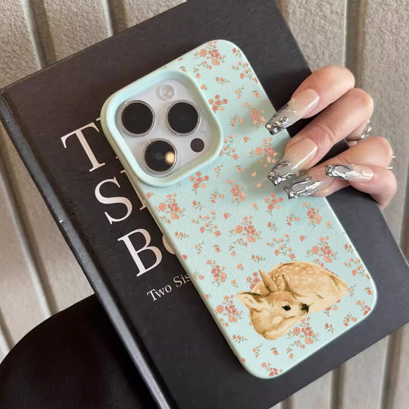Cute Deer Full Floral Pattern  - Phone Cases Xr Cute 评论和价格