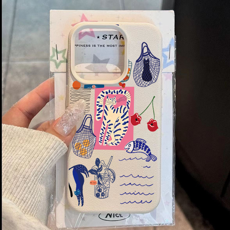 Cute Cherry Cat Print Phone Ca - Phone Cases Like Loopy 评论和价格