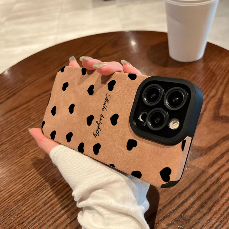 New Luxury Black Love Heart So - Phone Cases Leather 评论和价格