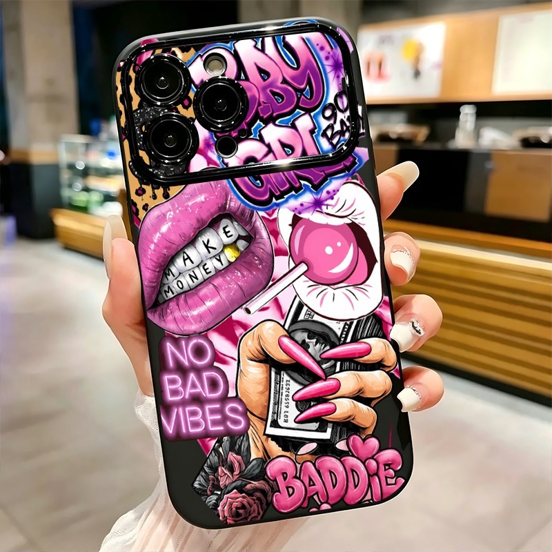 Hip Hop Pink Lips Baby Girl Gr - Phone Cases Iphone 17 Pro 评论和价格