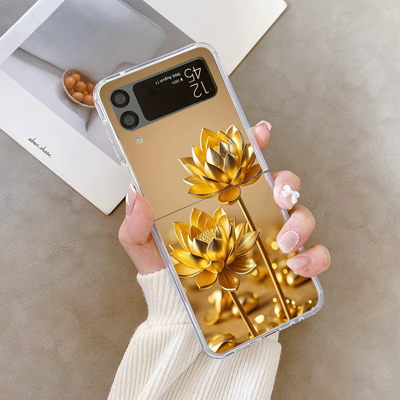 Creative Golden Lotus Flower P - Phone Cases Z Flip 6 评论和价格
