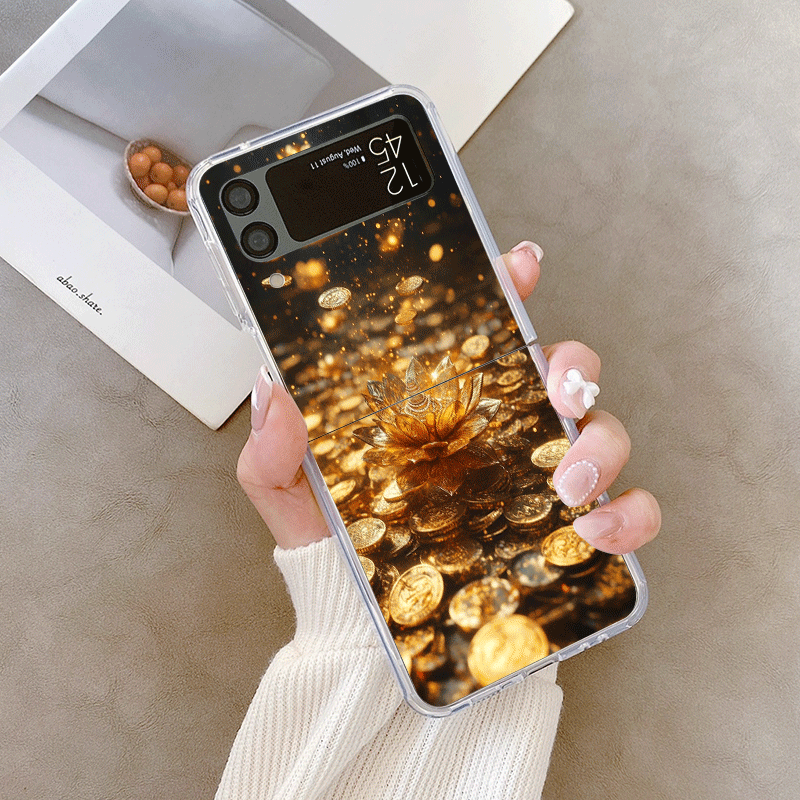 Creative Golden Lotus Flower P - Phone Cases Z Flip 6 评论和价格