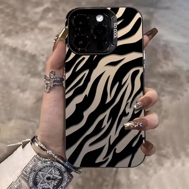 Zebra Pattern Black Advanced I - Phone Cases Like Loopy 评论和价格