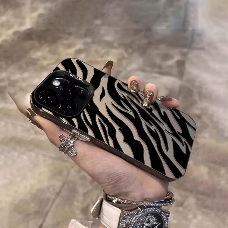Zebra Pattern Black Advanced I - Phone Cases Like Loopy 评论和价格