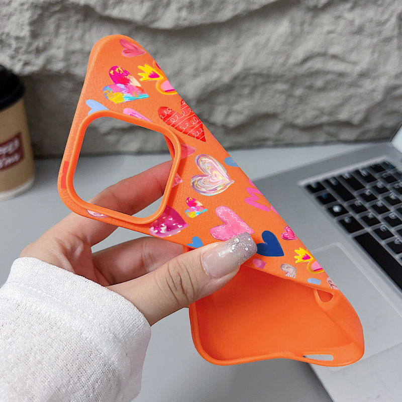 Heart Print Soft Phone Case Fo - Phone Cases Leather 评论和价格