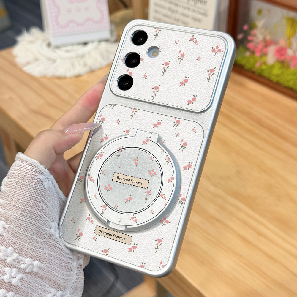 Cute Pink Floral Phone Case Fo - Phone Cases Leather 评论和价格
