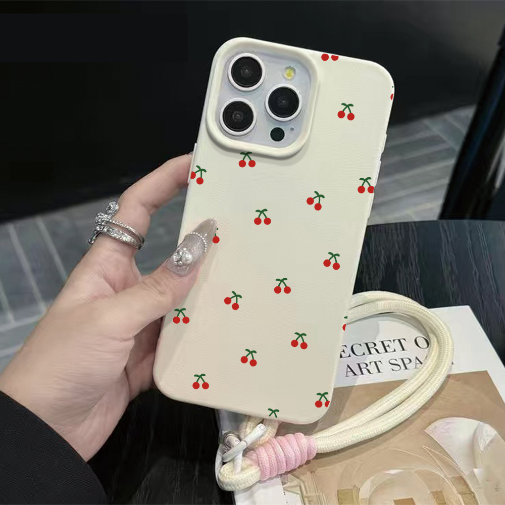 Little Cherry Strap Rope Phone - Phone Cases Leather 评论和价格