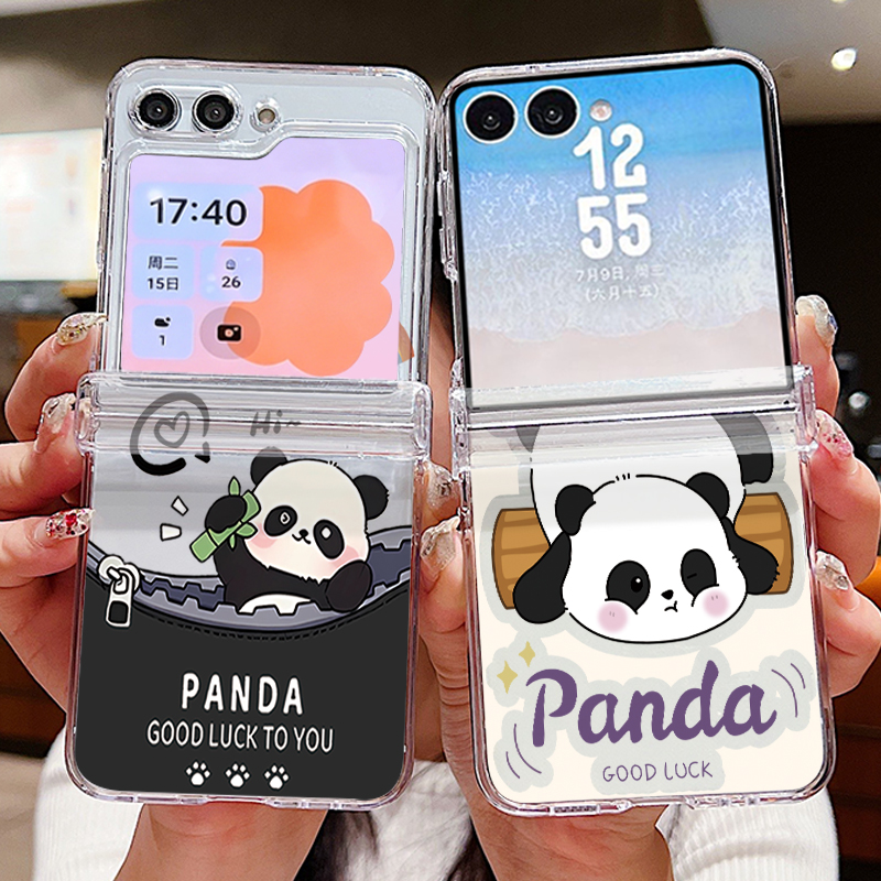 Cute Panda Pattern Phone Case  - Phone Cases Z Flip 6 评论和价格