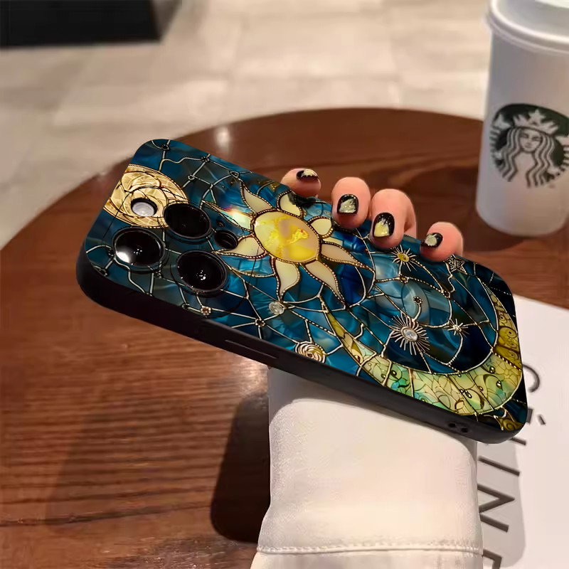 Aesthetic Sun Moon Print Phone - Phone Cases For Samsung S21 5G 评论和价格