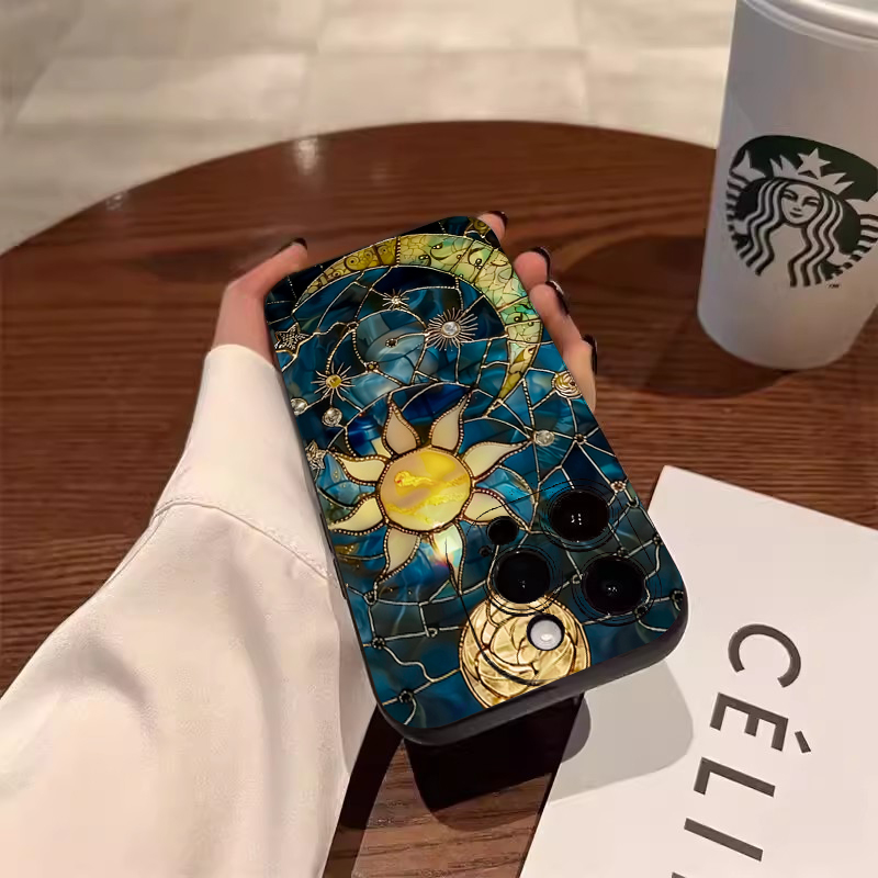 Aesthetic Sun Moon Print Phone - Phone Cases For Samsung S21 5G 评论和价格