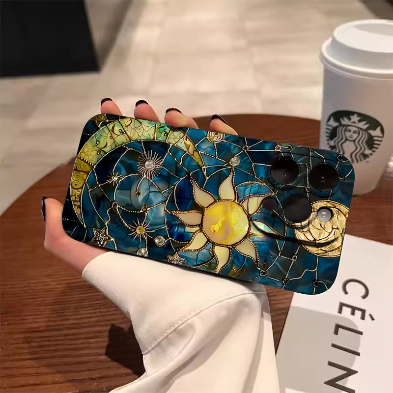 Aesthetic Sun Moon Print Phone - Phone Cases For Samsung S21 5G 评论和价格