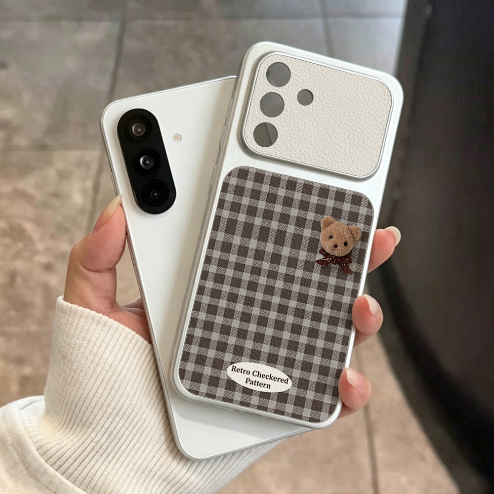 Cute Bear Phone Case For Samsu - Phone Cases Leather 评论和价格