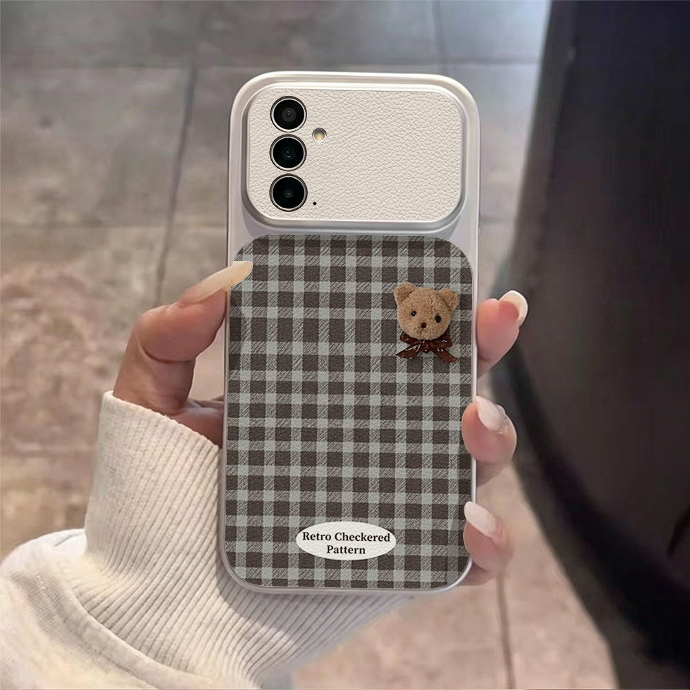 Cute Bear Phone Case For Samsu - Phone Cases Leather 评论和价格