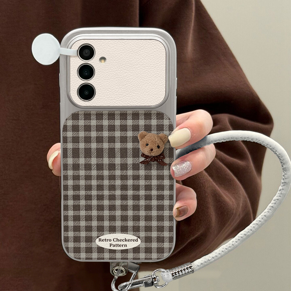 Cute Bear Phone Case For Samsu - Phone Cases Leather 评论和价格