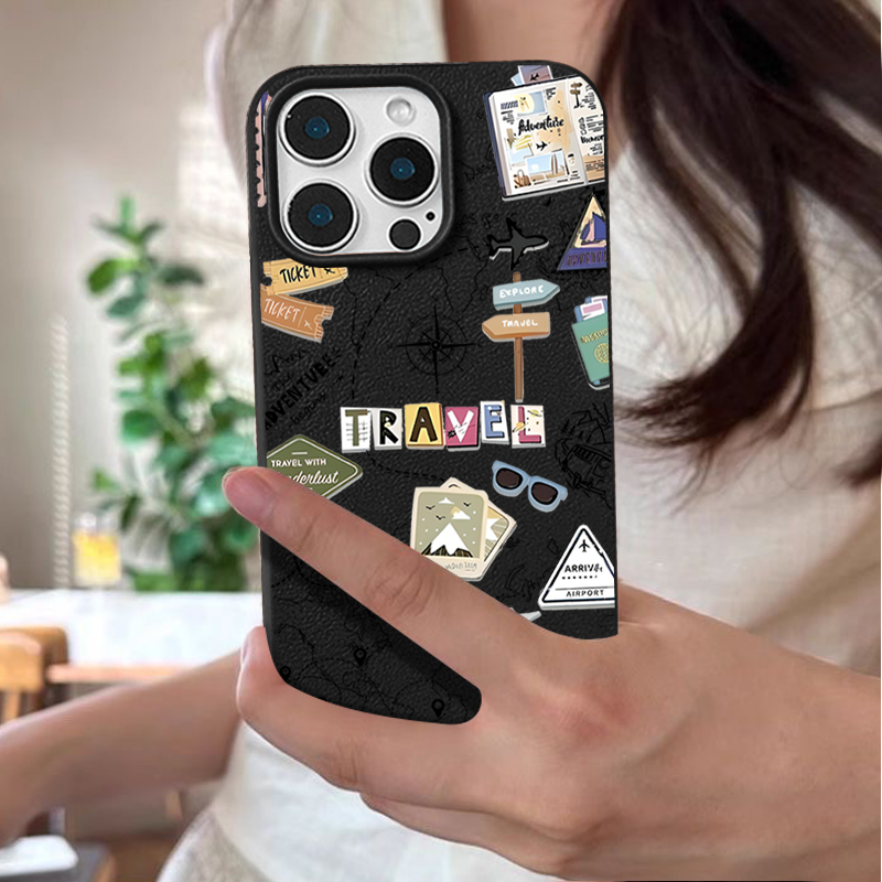 Travel Map Pattern Phone Case  - Phone Cases Leather 评论和价格