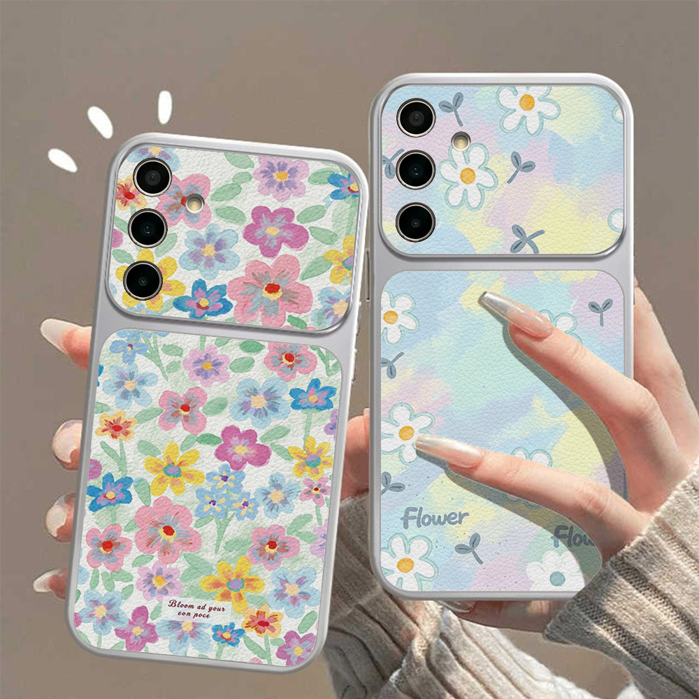Colorful Floral Leather Phone  - Phone Cases Leather 评论和价格