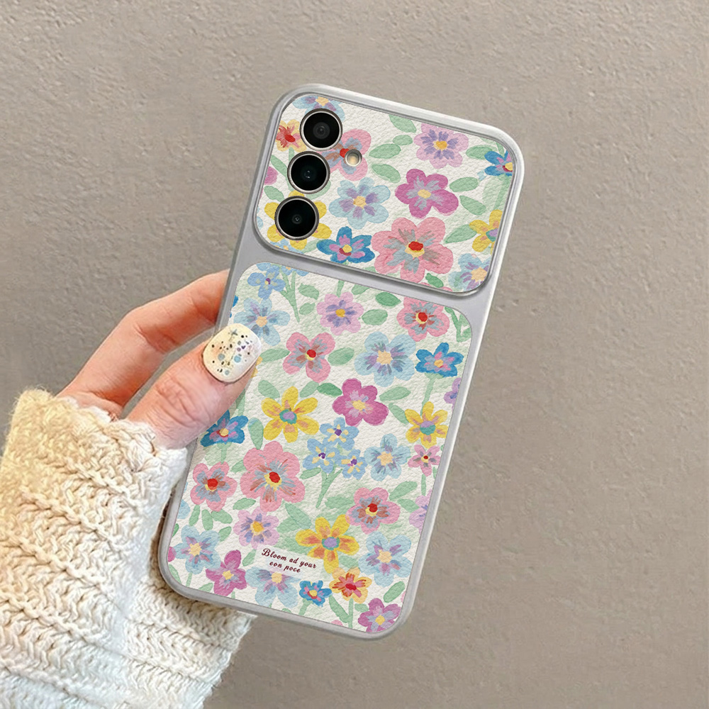 Colorful Floral Leather Phone  - Phone Cases Leather 评论和价格