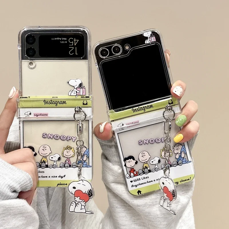 Cute Cartoon Snoopy Charlie Br - Phone Cases Z Flip 6 评论和价格