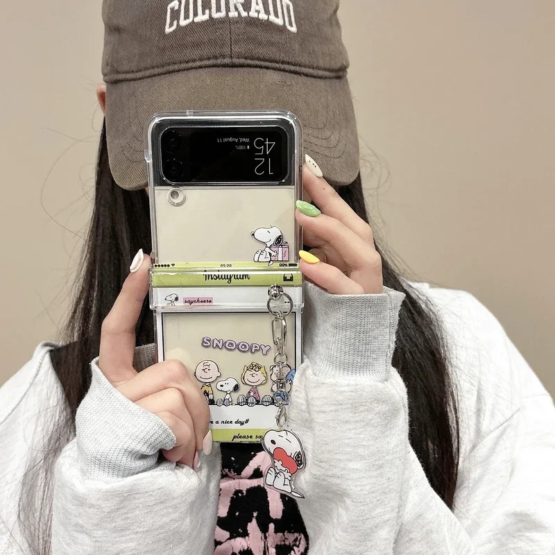 Cute Cartoon Snoopy Charlie Br - Phone Cases Z Flip 6 评论和价格