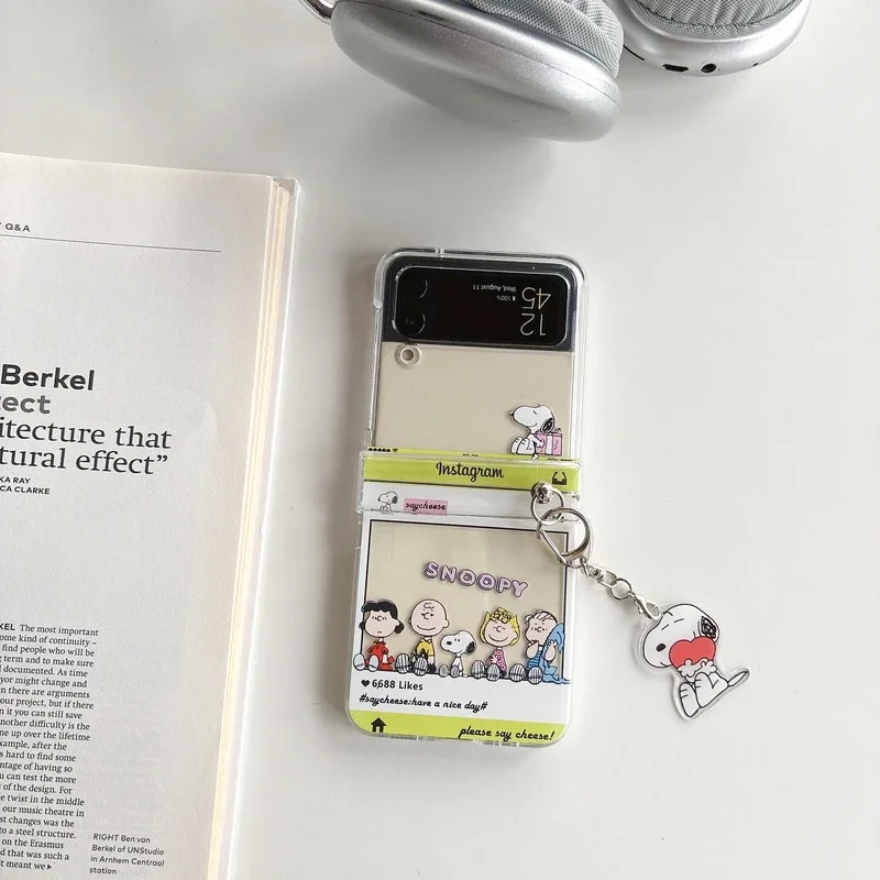 Cute Cartoon Snoopy Charlie Br - Phone Cases Z Flip 6 评论和价格