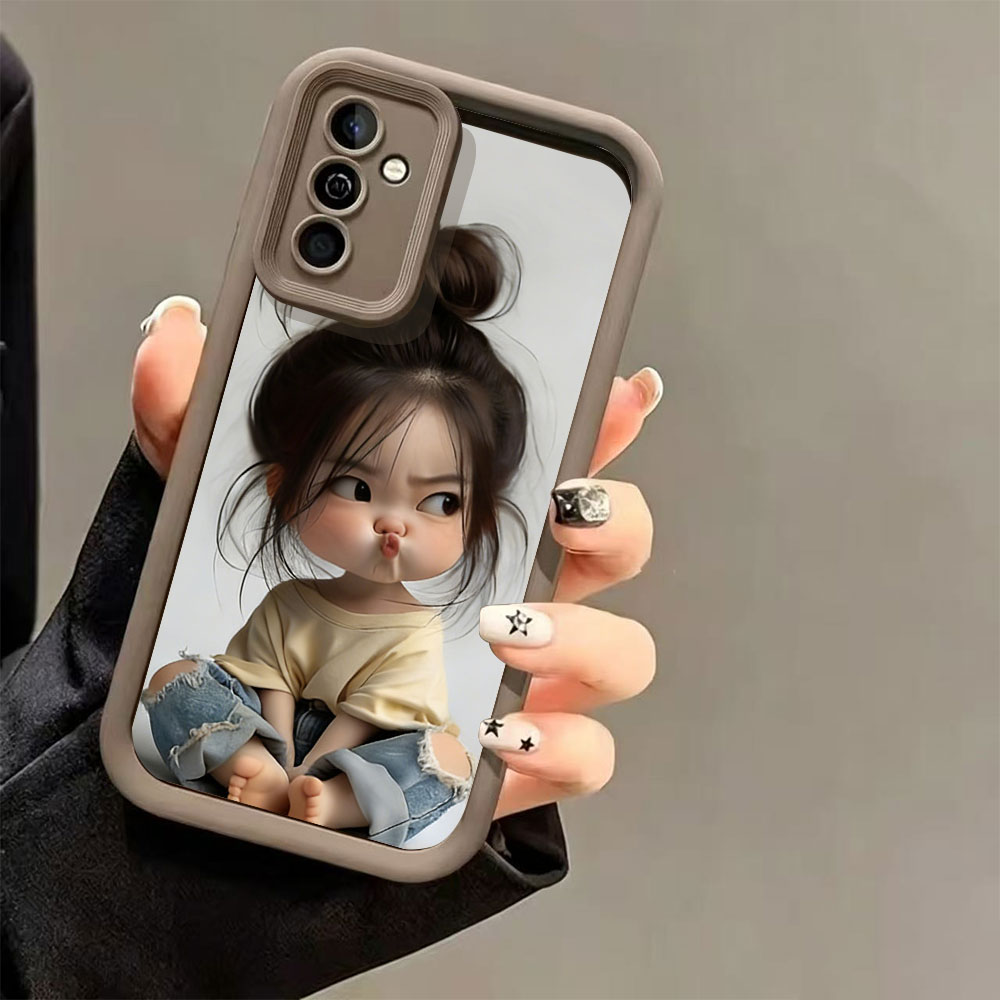 Meatball Head Girl Silicone Sh - Phone Cases For Samsung S21 5G 评论和价格