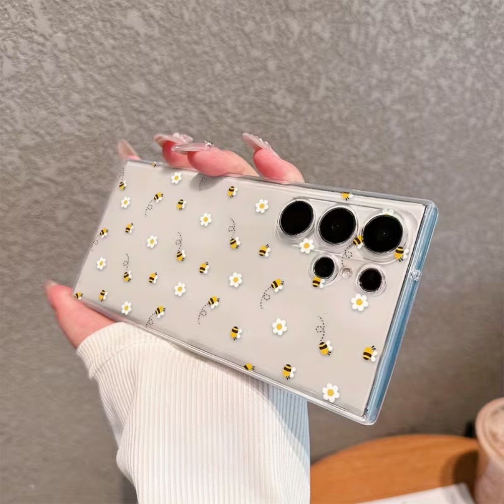 Bee White Flower Phone Case Fo - Phone Cases For Samsung S21 5G 评论和价格