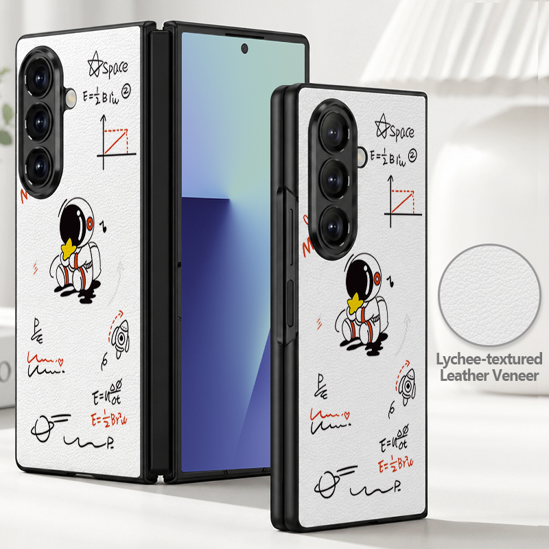 Cartoon Astronaut Printed PU L - Phone Cases Leather 评论和价格