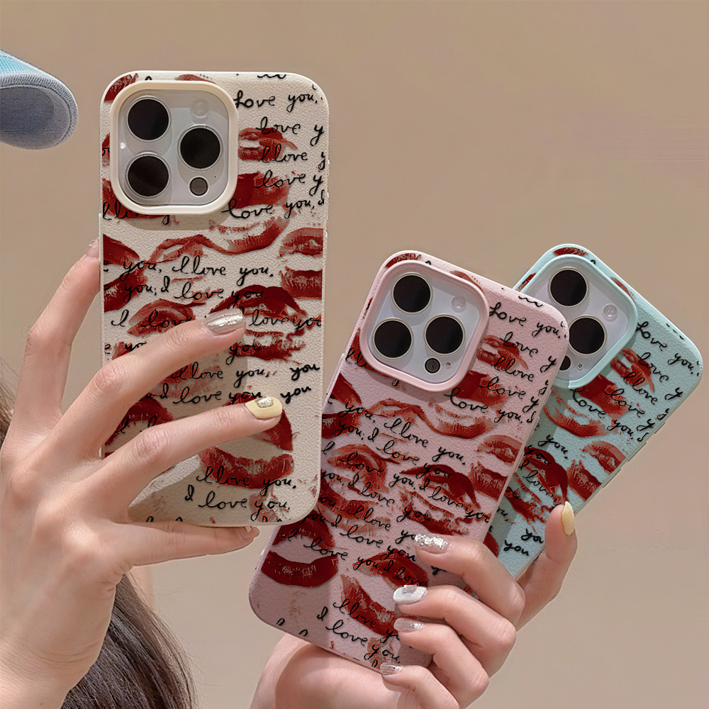 Bright Red Lips Leather Phone  - Phone Cases Leather 评论和价格