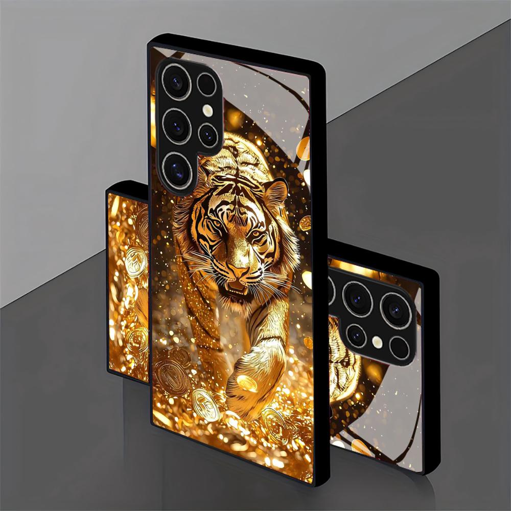 Tiger pattern glass Phone Case - Phone Cases For Samsung S21 5G 评论和价格