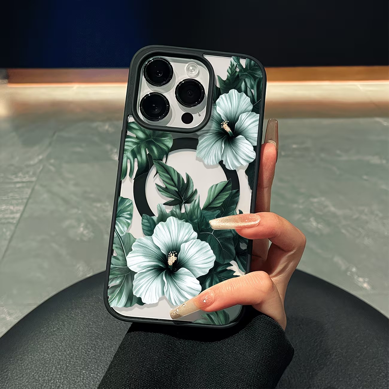 Green Floral Print Phone Case  - Phone Cases Like Loopy 评论和价格