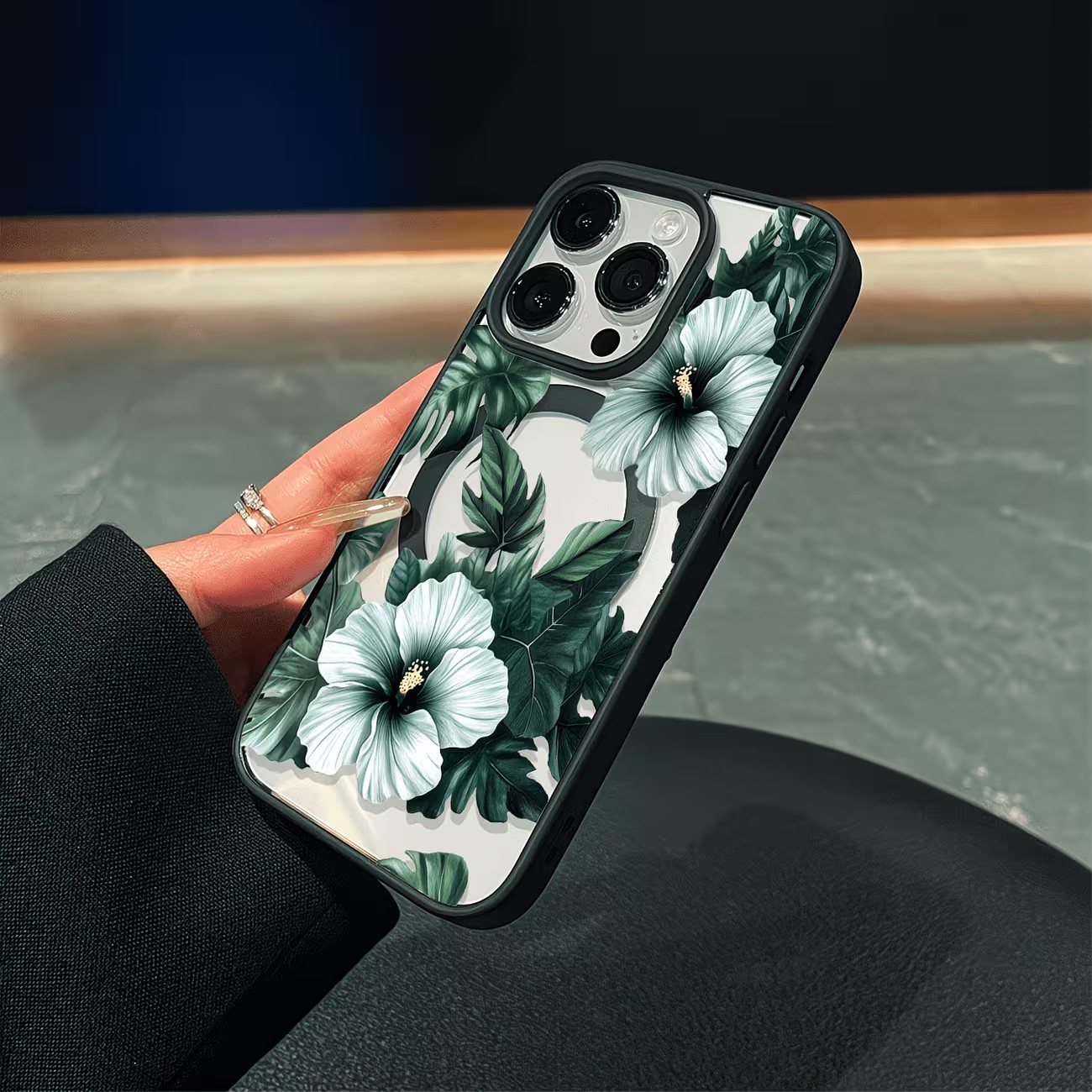 Green Floral Print Phone Case  - Phone Cases Like Loopy 评论和价格