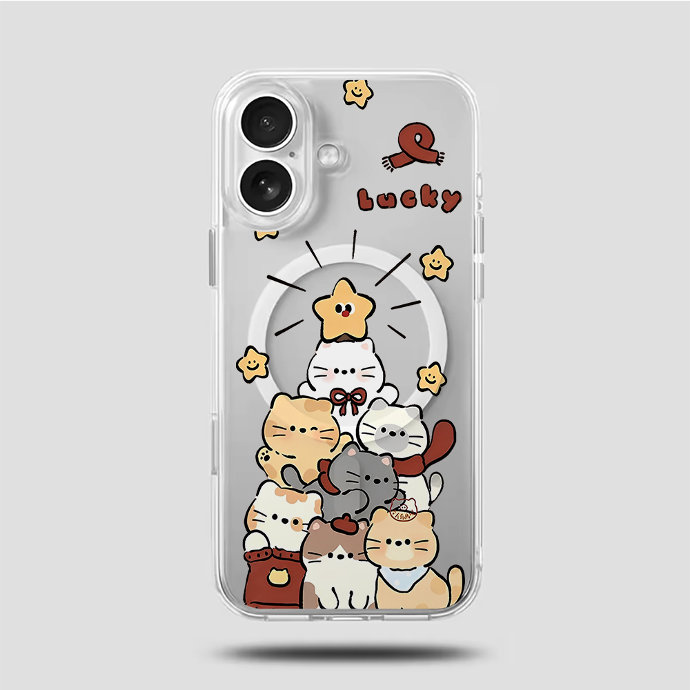 Cute Cartoon Kitten Print Comp - Phone Cases Iphone 17 Pro 评论和价格